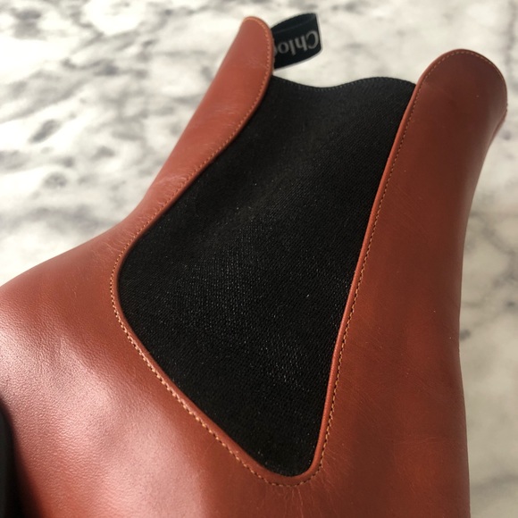 Chloe Wave Brown Heeled Chelsea Bootie - Picture 6 of 13